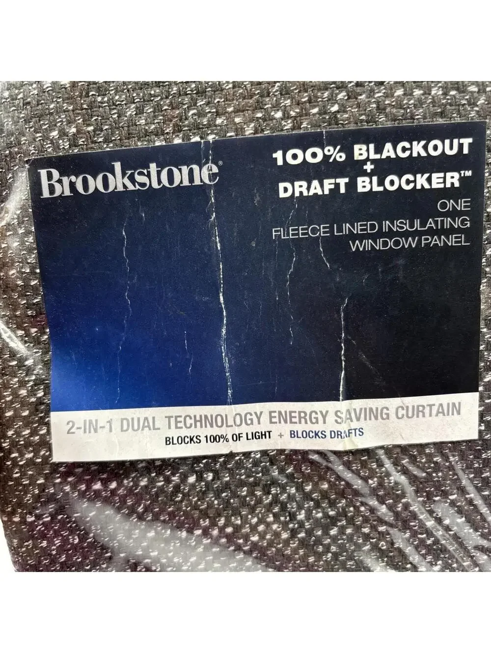 Brookstone Saville Charcoal Grommet 2 in one Panel curtain 50 x 108
